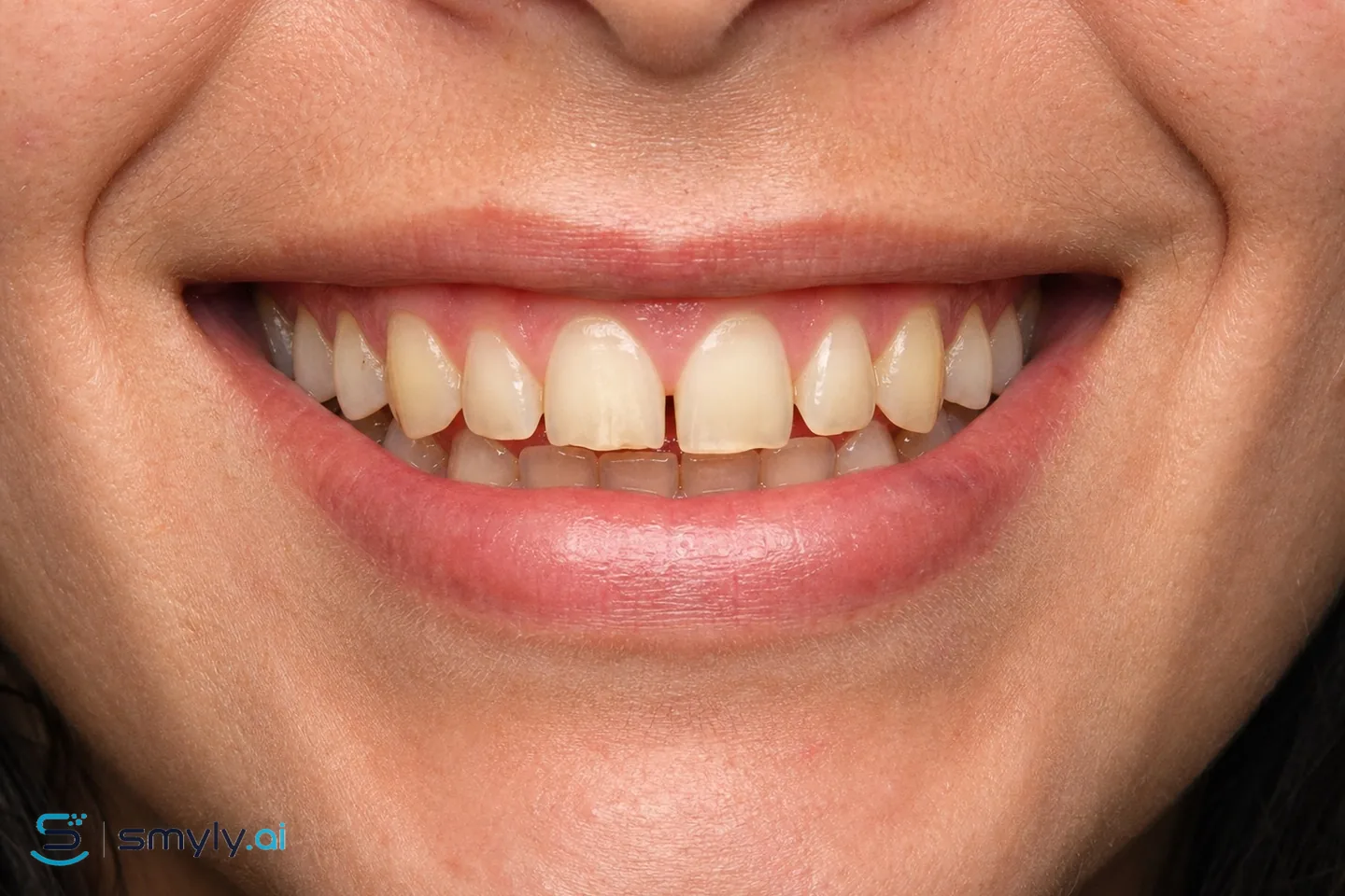 Before: sample smile before composite veneers