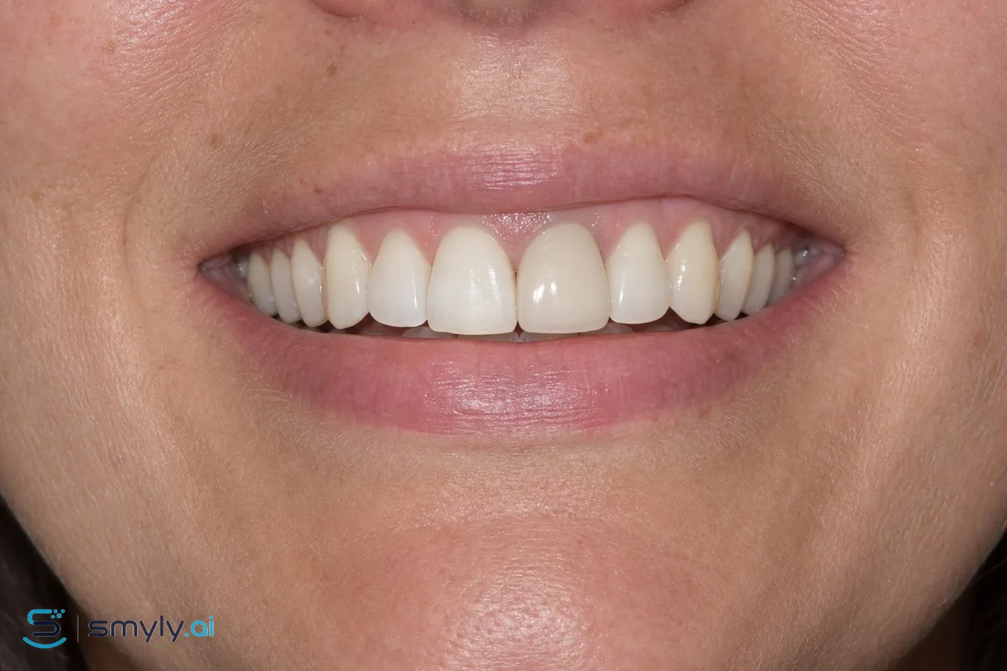 Before: sample smile before crown replacement