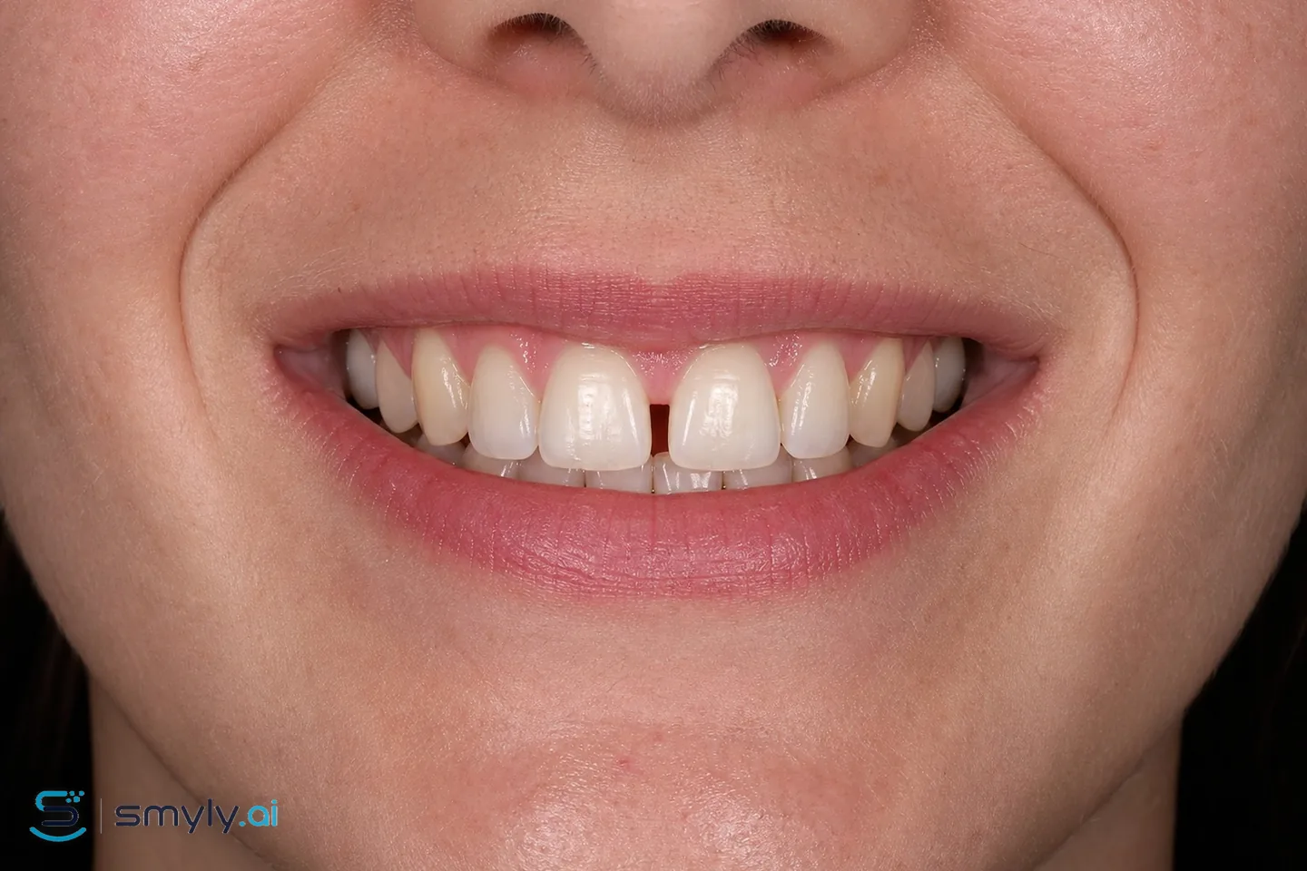Before: sample smile before gap closure