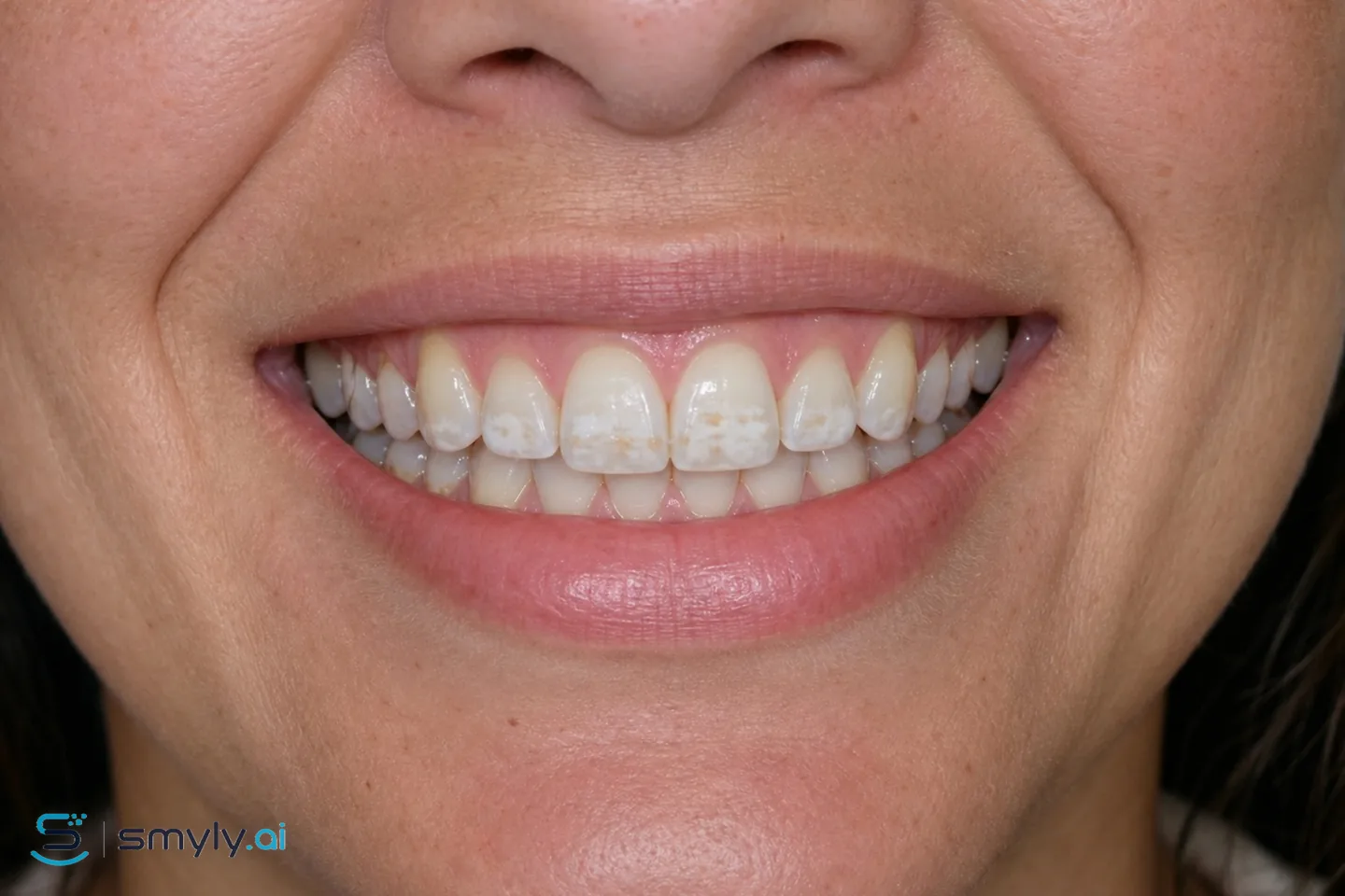 Before: sample smile before fluorosis treatment