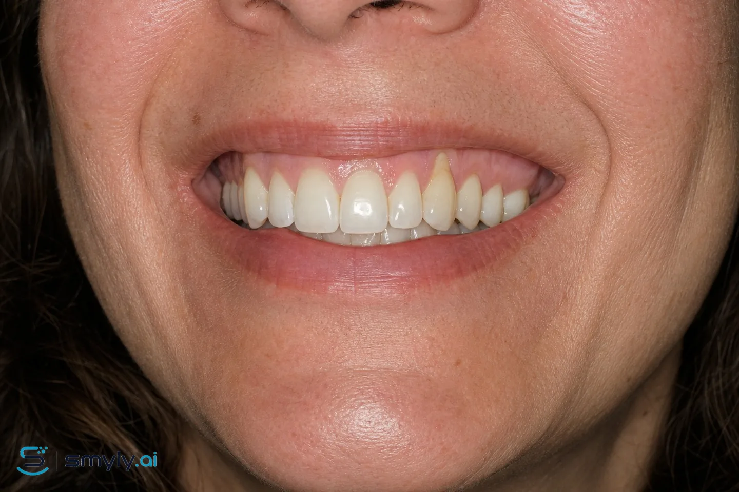 Before: sample smile before gum recession coverage