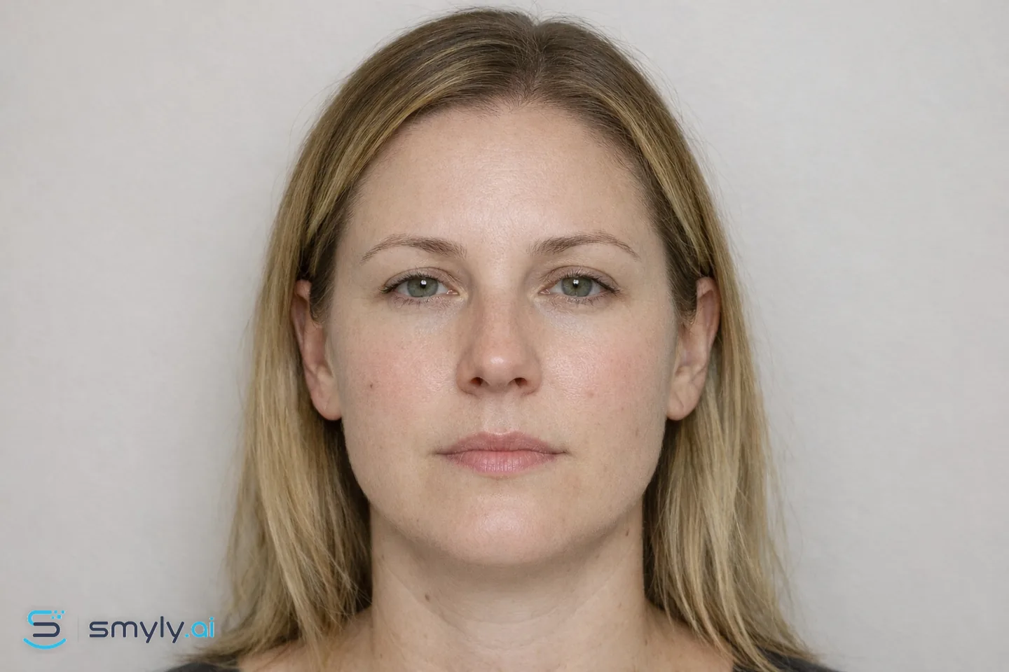 After: Smyly simulation of skin rejuvenation on the same smile