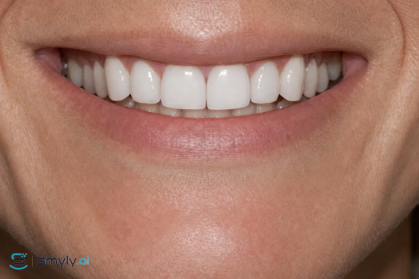 After: Smyly simulation of snap-on veneers on the same smile