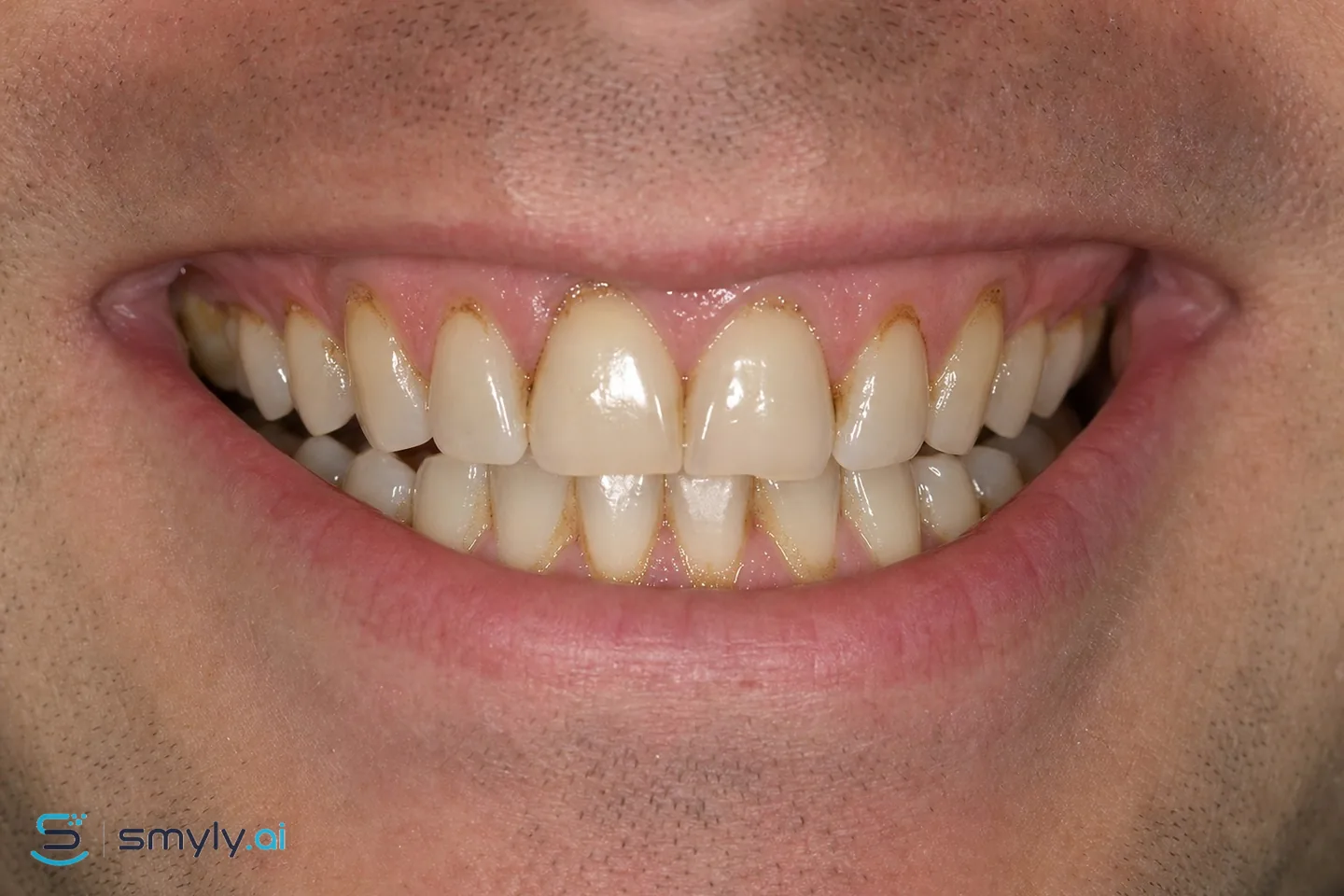 Before: sample smile before cleaning & stain removal